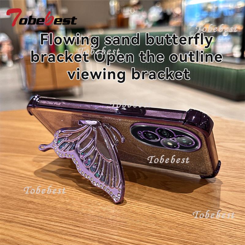 Wstrząsoodporne Platerowane Brokatowe Etui Bransoletka Motyl dla Xiaomi Redmi Note 14 13 12 11 10 9 9S Pro Plus 4G 5G Silikonowe Etui