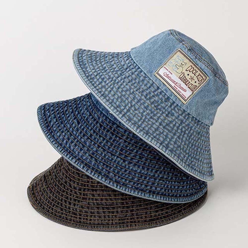 Lightweight Denim Bucket Hats Sunshade Sun Protection Basin Cap Cowgirls Retro Fisherman Hat  Sport