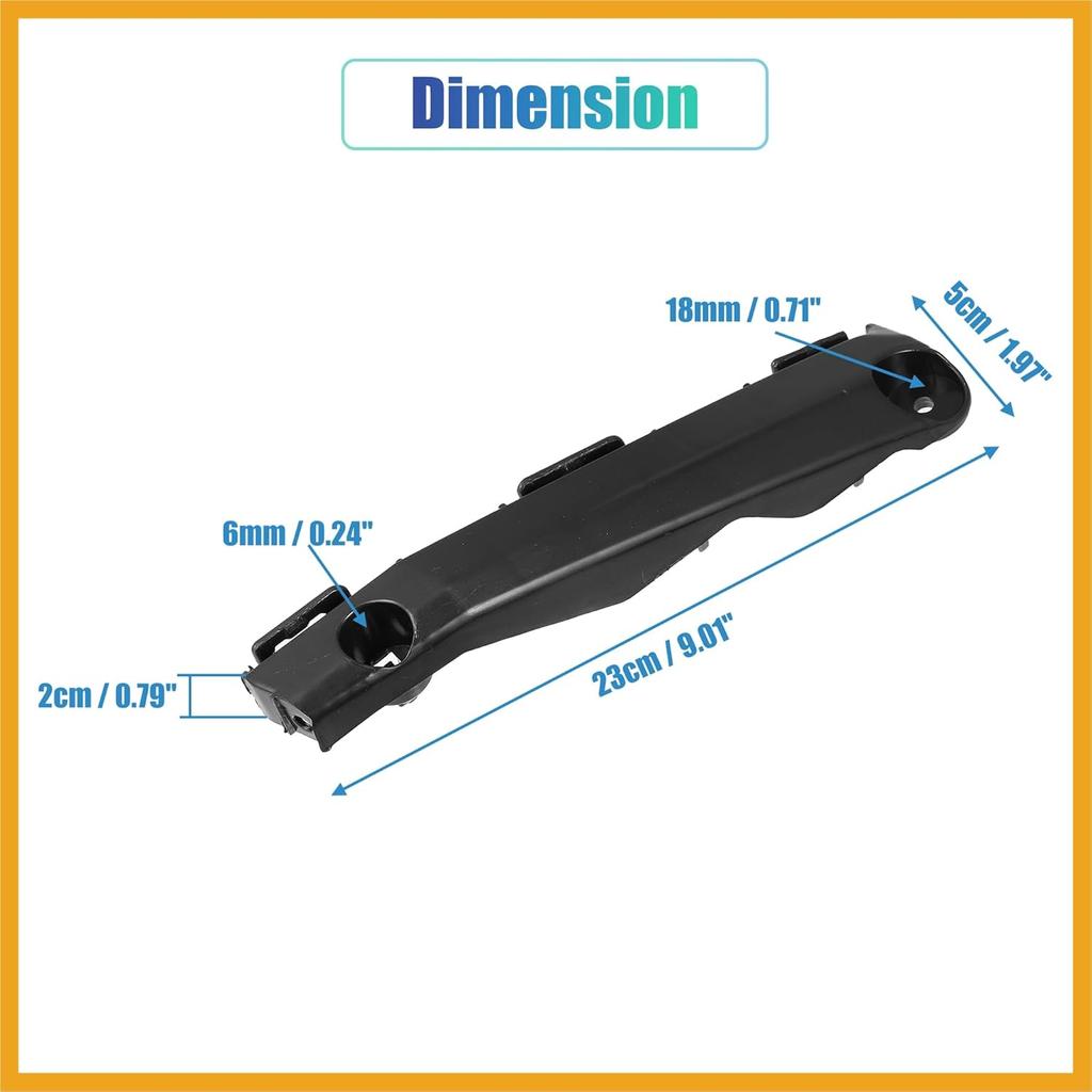 1 Pair Left and Right Side Front Bumper Retainer Support Bumper Bracket for Toyota Camry 2012-2015 5253606120 5253506130 Replacement