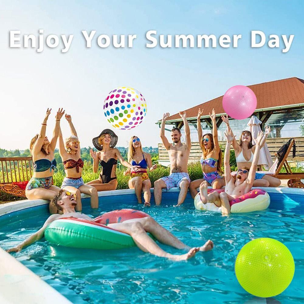 Striped Pattern Colorful Striped Ball Transparent Material Transparent Ball Beach Ball  Beach Party