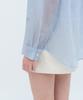 MUSINSA STANDARD WOMAN Women'S Relaxed Striped Sheer Shirt [Sky Blue]