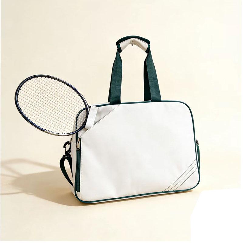 Large Capacity Tennis & Badminton Racket Bag with Shoe Compartment - Single Shoulder Crossbody Sports Bag