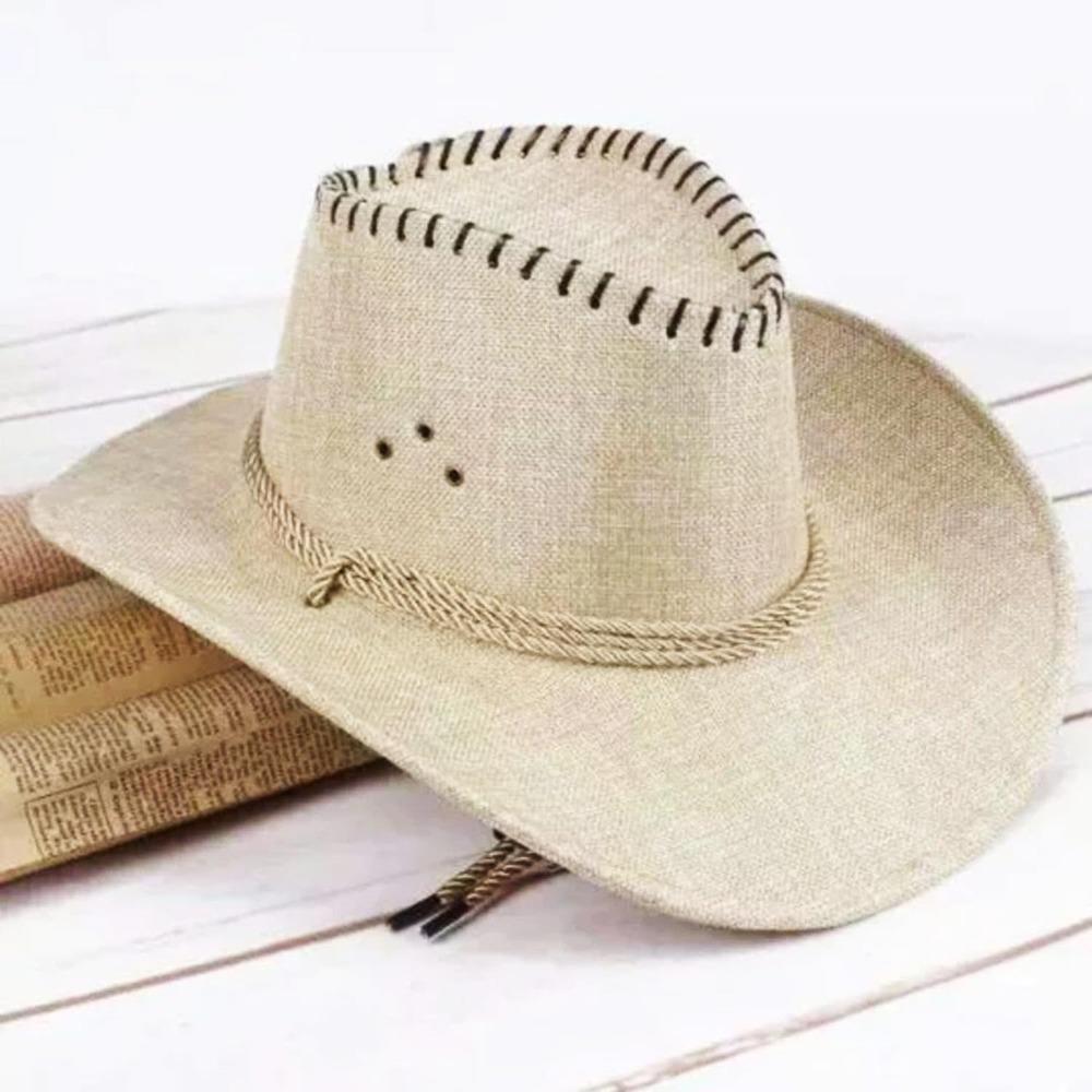 Unisex Cowgirl Hat Cowboy Hat Sun Hat Cowgirl Cap for Women Men Western Cowboy Halloween Cosplay Costume