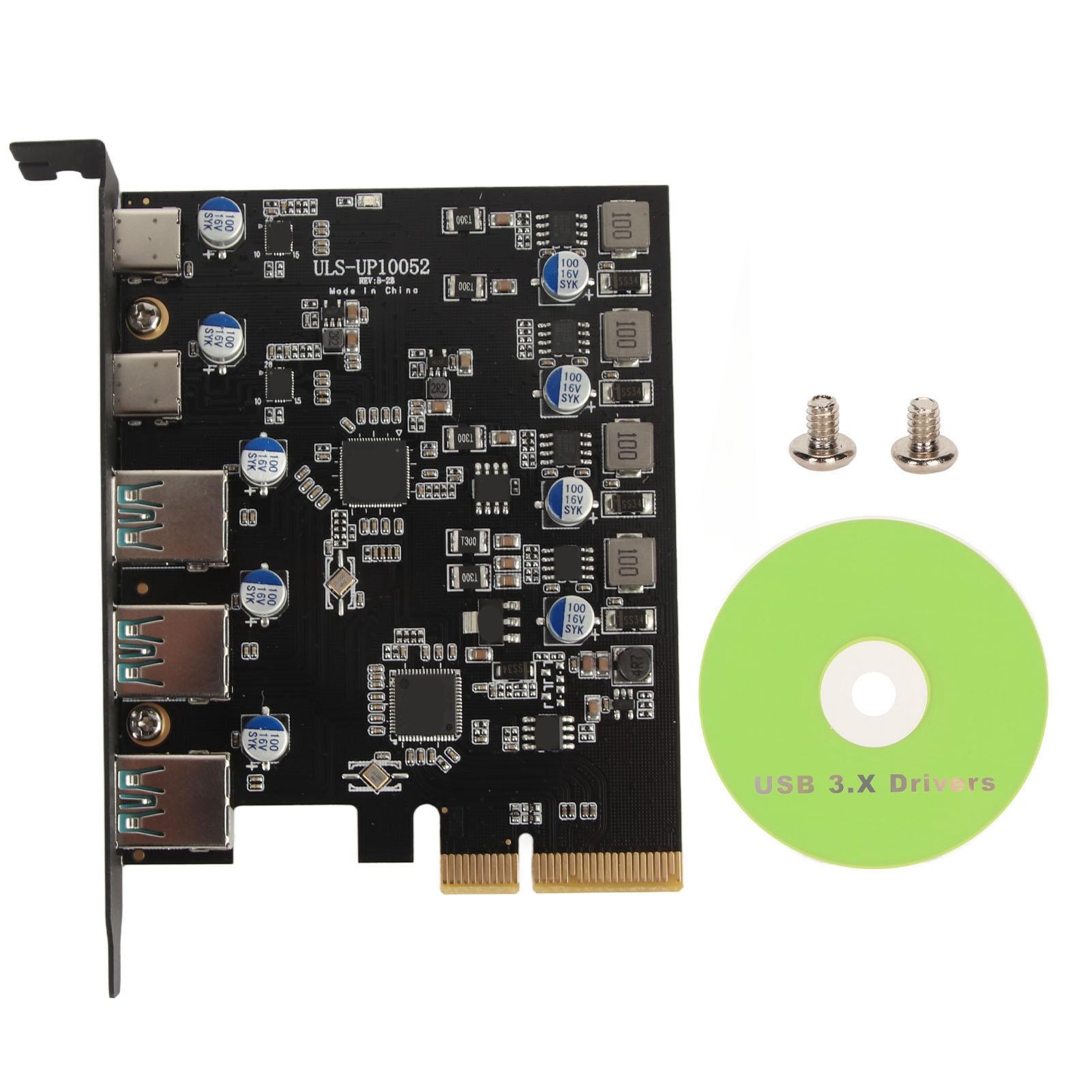

Плата розширення PCIE до Type C 20 Гбіт/с Super Speed ​​USB3.2 Gen2 PCI Express Host Card для Windows 7 8