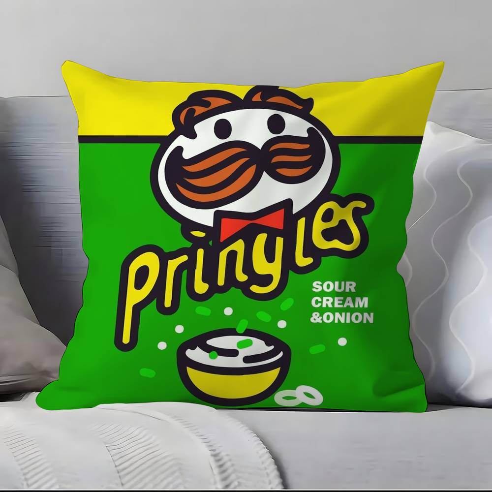 Bearded P-Pringles Pillow Case Anti-dustmite Pillowcase Invisible zipper silky short plush Sofa cushion cover