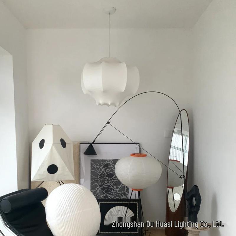 Nordic Minimalist Italian Silk Pendant Lamp for Living Room, Dining Room, Bedroom, and Villa
