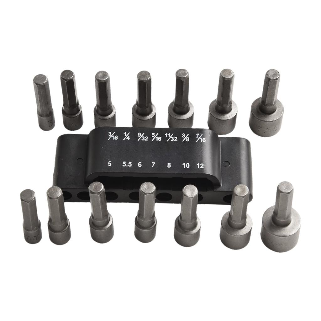 9/14pcs Socket Inner Hexagonal Wrench Hexagonal Handle Screwdriver Socket Bit Extension Rod Quick-Change/Release Socket Bit