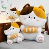 Soft Plush Cat Toy With Bread Design Kids Adults Stuffed Animal Pillow Sleeping Birthday Gift Arcade Prize