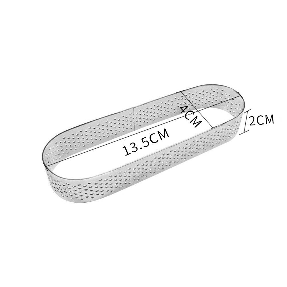 Circular Tart Ring Stainless Steel Tartlet Mold Perforated Fruit Pie Quiche Cake Mousse Mold Kitchen Pastry Baking Mold