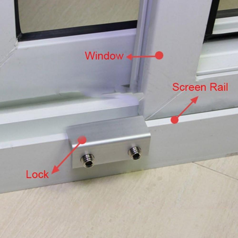 1/3/5pcs Sliding Window Locks Aluminum Alloy Window Stoppers Adjustable Window Door Frame Security Locks with Key for Home and Office