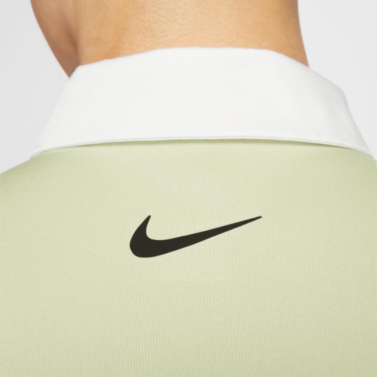 Nike Dri-Fit Comfortable Fashionable Simple Versatile Solid Color Golf Shirt Men tops Light-Olive-Green Gray FZ7502-371