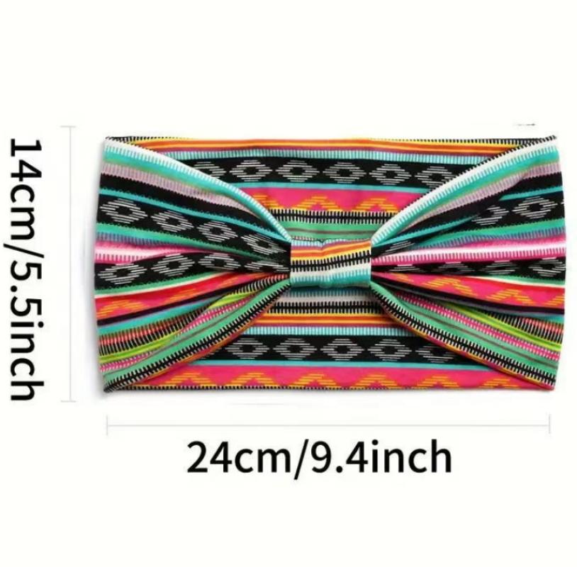 Women's Wide Headband Cotton Printed Headband Sports Band Striped Headband A Wide Edge Yoga Headband Soft Hair Band Headdress Bundle Women Headband