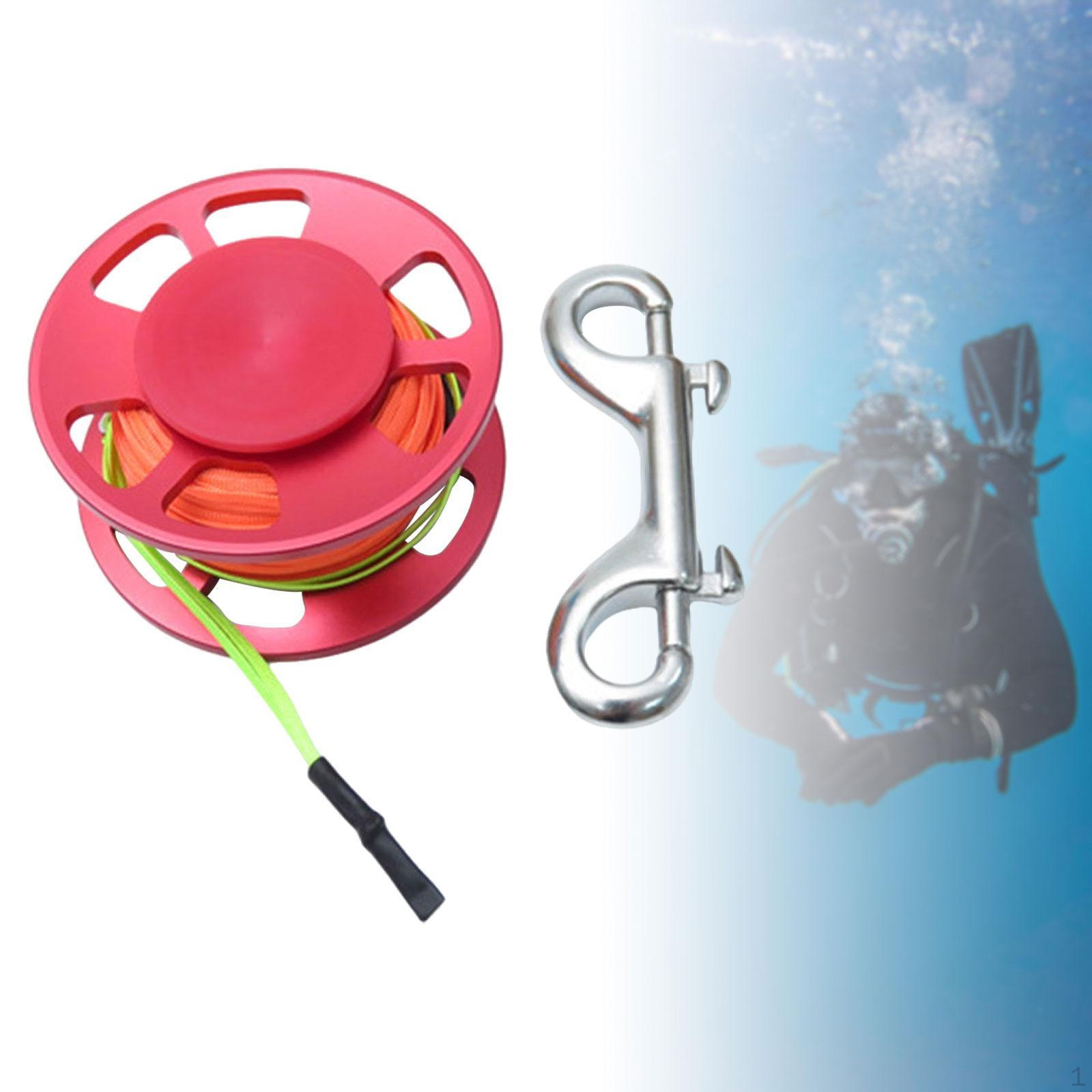 

Компактная катушка для дайвинга с двойной защелкой для занятий водными видами спорта красный