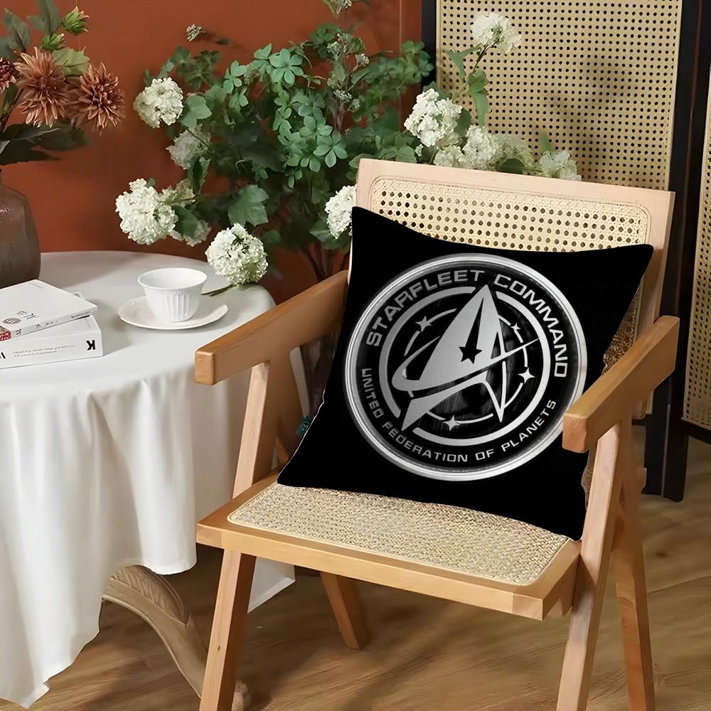 Movie SStar TTrek Cushion Cover Silky Short Plush Invisible Zipper Dustproof Sofa Pillow Case for Home Decor