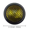 TASWK Universal Motorcycle Glass Lens Headlight, 12V, 6.5 Inch, 18 Cm (Yellow)