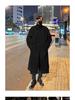 Men's Korean Style Thick Wool Over-the-Knee Trench Coat - Mid-Length, Warm, British Style Winter Jacket