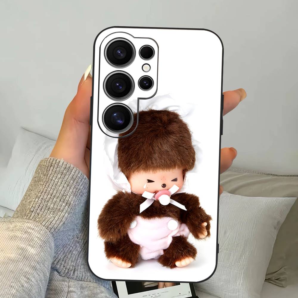 Cute M-monchhichis-s Phone Case For Samsung S 24 Fe 25 Ultra Plus 20 Lite 21 30 22 23 24 22 Ultra 5G Fundas