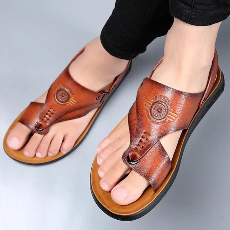 Fashion Summer Men Shoes New flip-flops Casual Outwear Sandals Men's Sandals Wholesale Summer Soft soled Anti slip Beach Slippers tenis