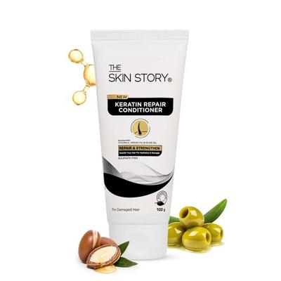 The Skin Story Conditioner for Treated & Coloured Hair | Repair Split Ends & Damaged Hair | Long-Lasting Shine | Conditioner for Women & Men | 100g