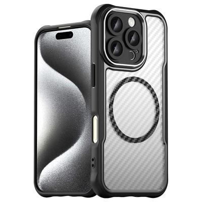 iPhone 16 Pro Case, Fusion Hybrid Carbon, MagSafe-Resistant, Black