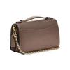 Coach Bea 20 Gold Logo Embossed Nameplate Flap Zipper Calf Leather Envelope Bag Shoulder Crossbody Bag Small Women's Dark Stone Gray