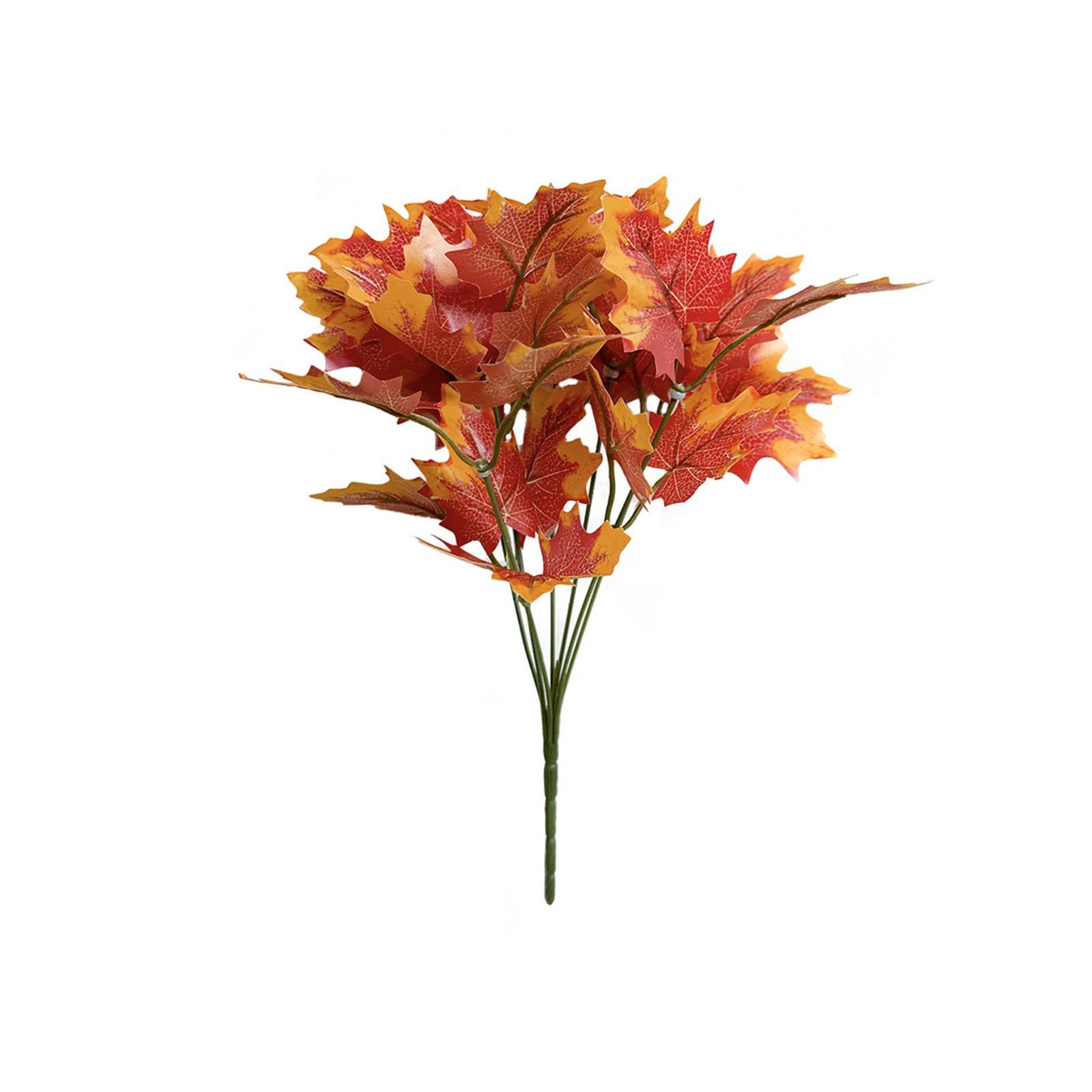 

Листья, 5 пучков, пучки искусственных цветов, кленовый лист, осеннее украшение для вазы, для дома, для Рождества, для свадьбы, для Дня благодарения, для вечеринки, для камина One Size