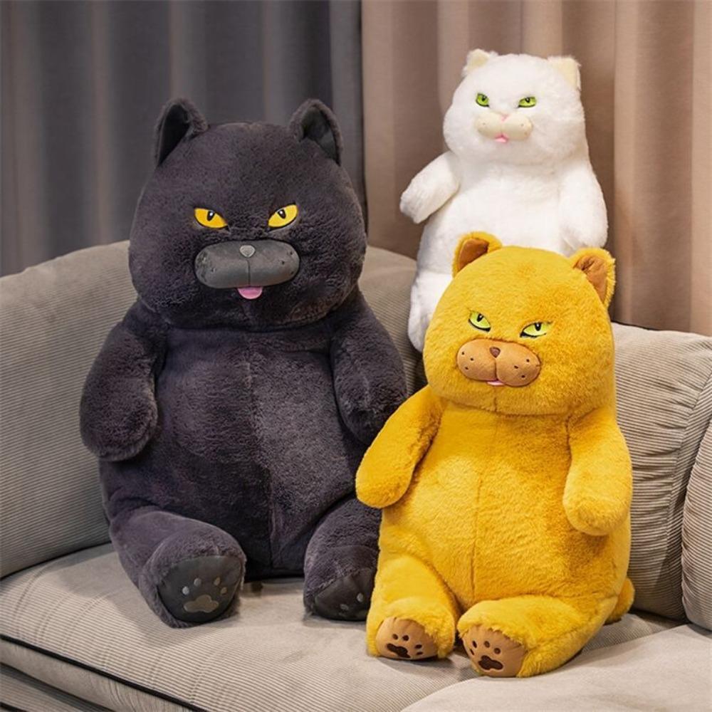Soft Cat Plush Doll Fluffy Cat Stuffed Toy British Shorthair Cat Plush  Children's Toys