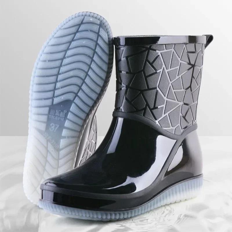 Women's Boots Outdoor Women Rain Boots New Four Seasons Non-slip Wear-resistant Ladies Waterproof Shoes
