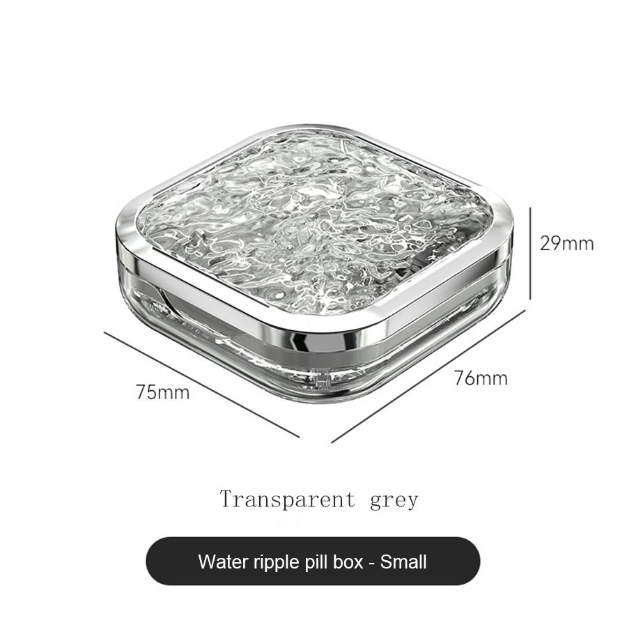 Water Ripple Pill Box Small Pill Box Daily Pill Box Organizer Travel Pill Container 4/6 Compartment Pill Holder Mini Pill Box