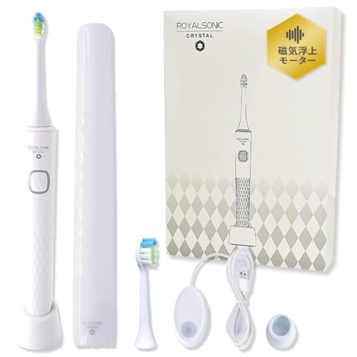 

Royal Sonic Crystal Electric Toothbrush, IPX7 Waterproof, Rechargeable, with Replacement Brush Heads, Portable for Bath and Toothbrushing (Main Unit)