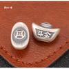 Sterling Silver S999 Wealth Copper Coin Beads: DIY Spacer Beads for Red String 3D Bracelet Jewelry