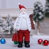Resin Christmas Figurine Standing Holiday Santa Statue Santa Claus Ornaments  Home Decor