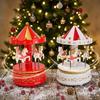 Carousel Music Box Cake Decorative Ornament Hand Craft Romantic Gift Carousel Music Box Chtistmas Tabletop Decoration Supplies
