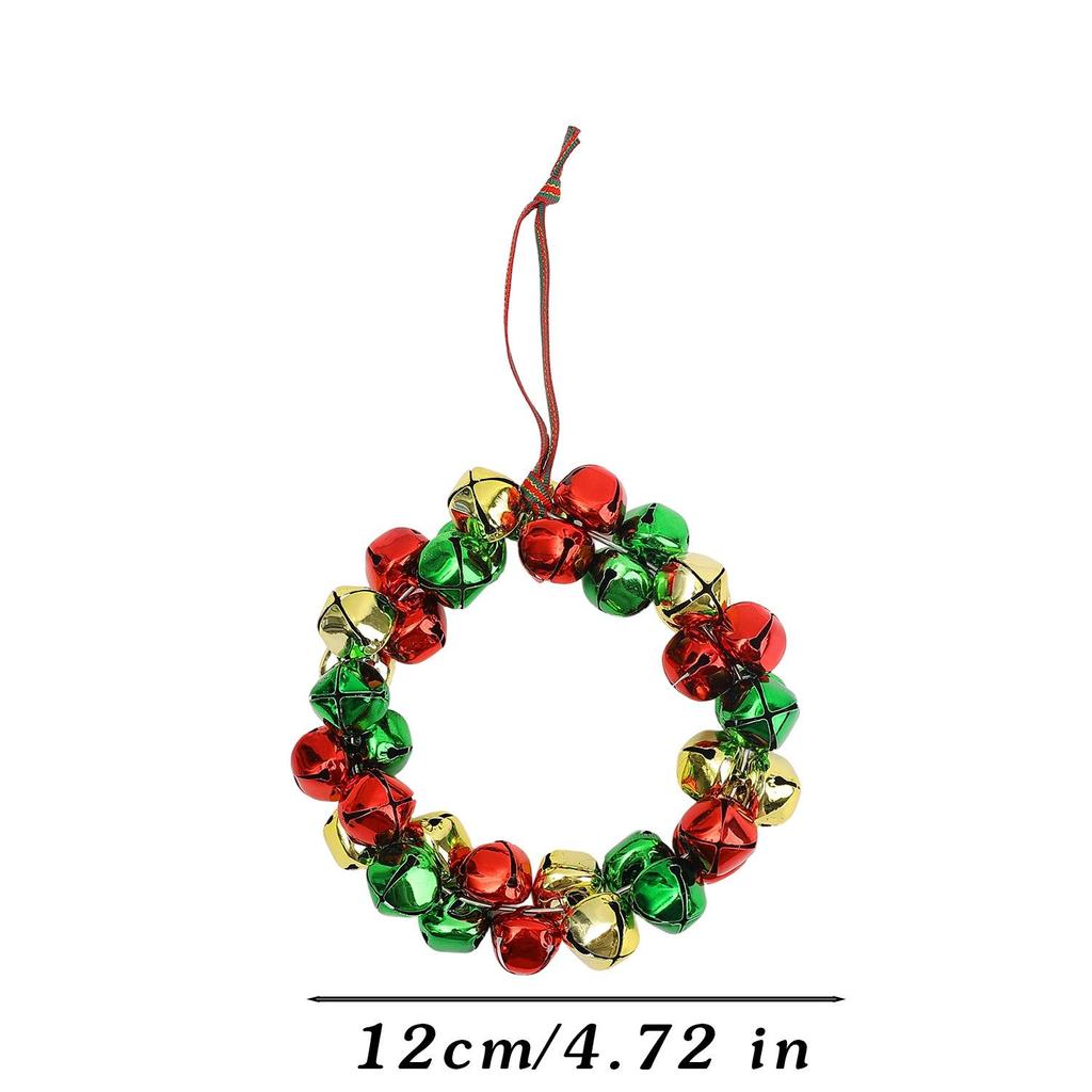 Multicolor Christmas Bell Garland Premium Metallic Wreath Shiny Xmas Tree Hanging Pendant High Quality Home Party Decor Props
