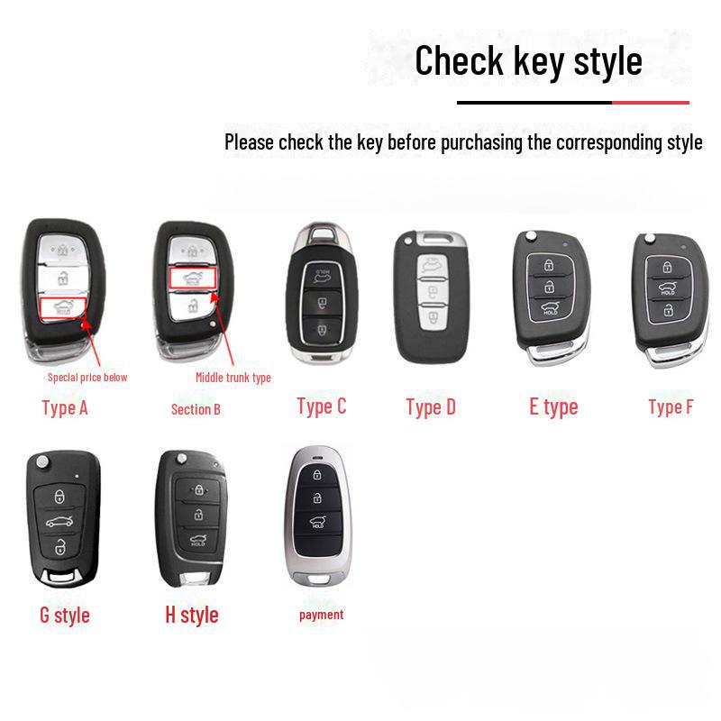 Hyundai Car Key Cover for Models: Ix35, Langdong, Lingdong, Mingtu, Tucson, Ix25, Elantra