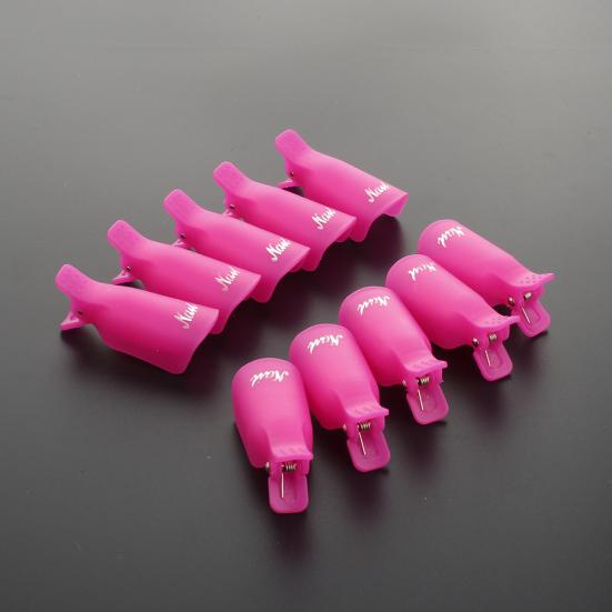 10Pcs Nail Art Cap Abrasion-resistant Exquisite Workmanship Portable Nail Art Soak Off Clip Cap for Manicure