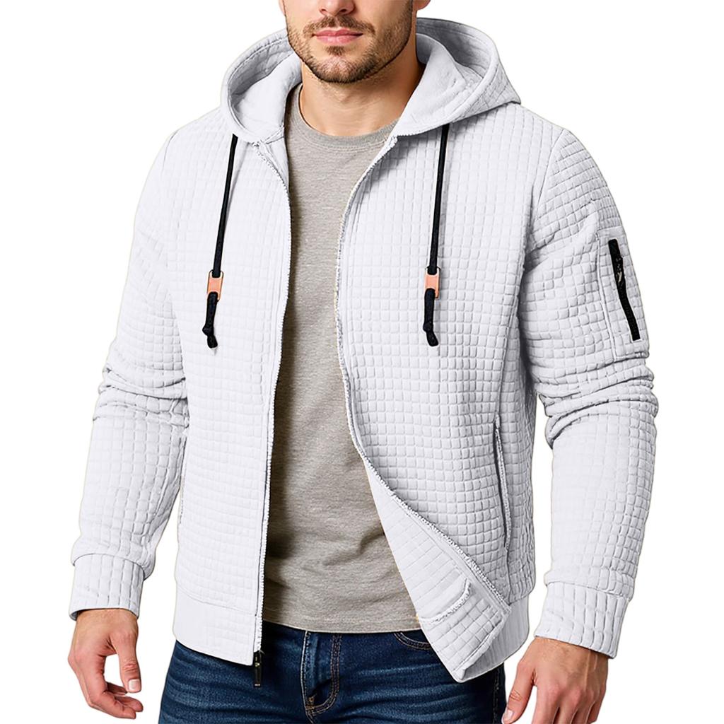 Men'S Zipper Sweatshirt Long Sleeved Fashionable Casual Zipper Sweater