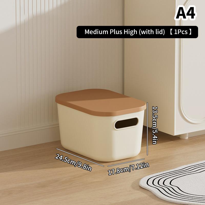 Contenitore portaoggetti per scrivania con coperchio, per armadio, vestiti, cassetto, cestino portaoggetti in plastica, contenitore per cosmetici, piccole cose