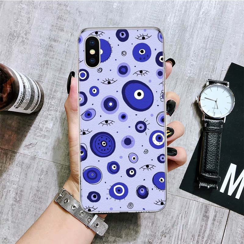 Lucky Blue Evil Eye Phone Case For iPhone 17 Air 16 15 Plus 11 14 Pro Max 13 Mini 12 7 8 + SE Pattern Art Customized Cover 17 Ai