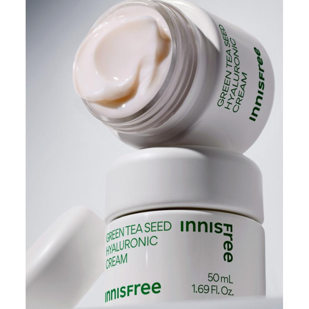 Innisfree [free Gift]  Additional Discount  Green Tea Seed Hyaluronic Acid Serum 80ml + Green Tea Seed Hyaluronic Acid Cream 50ml
