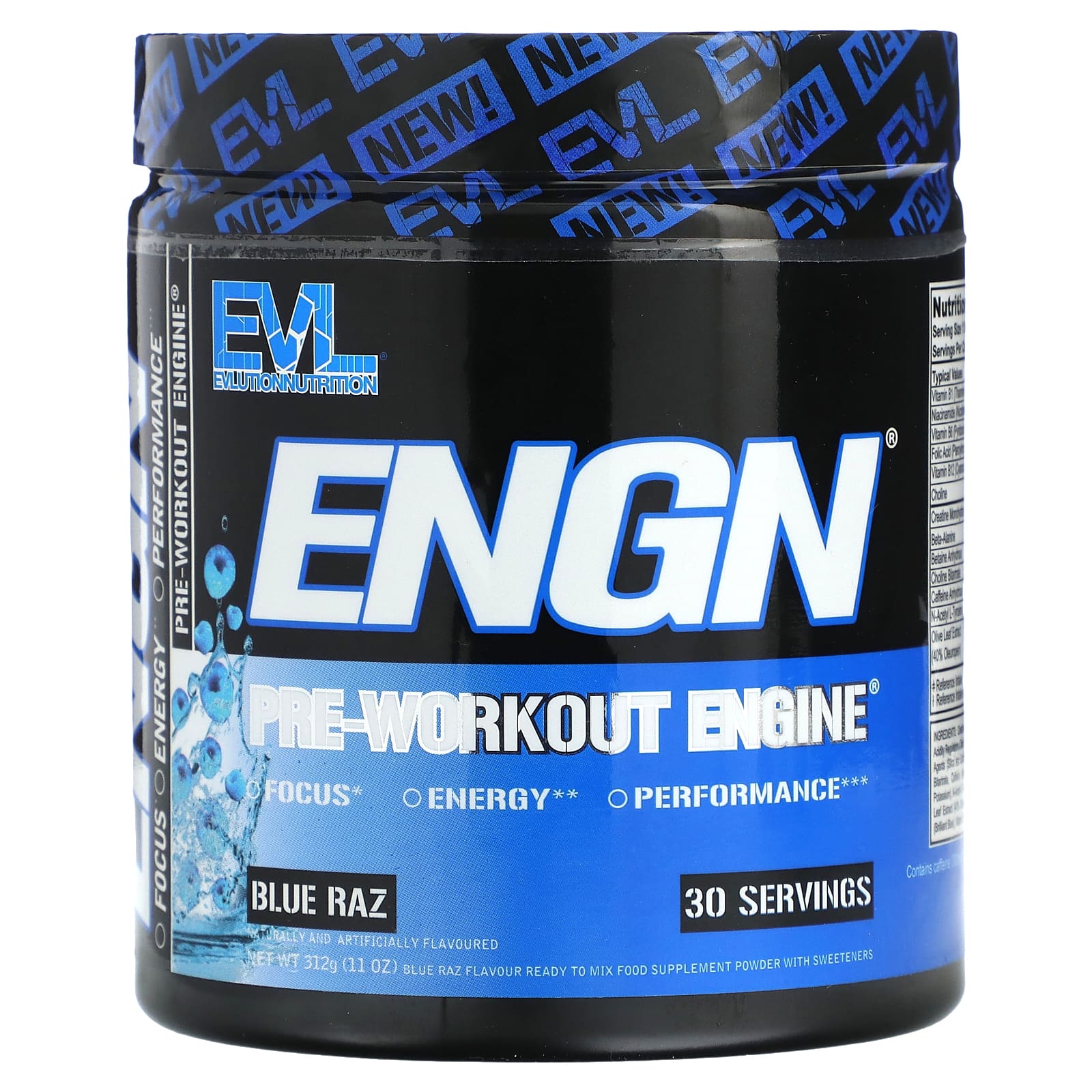 

Engn, Pre-Workout Engine, Blue Raspberry Flavor, 312G(11Oz)