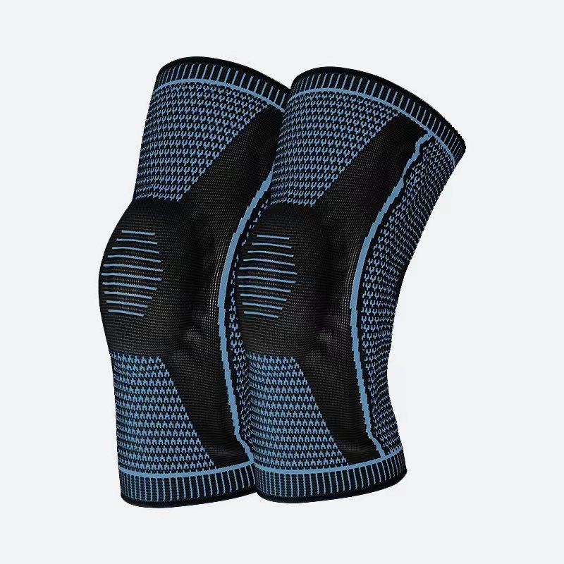 Sports Silicone Spring Pressurized Knee Pads Running Mountaineering  Non Slip Nylon Knee Pads Basketball Cycling  Elastic Outdoor Protective Gear