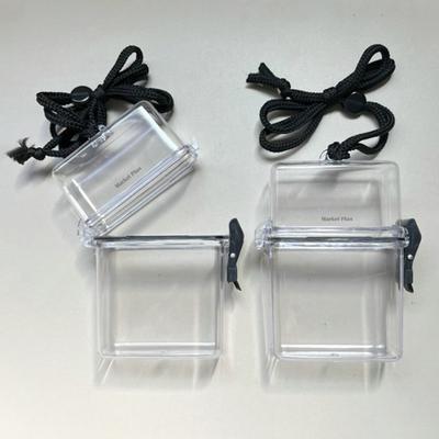 Market Plan Conjunto de 2 peças de estojo transparente portátil para photocard, Transparente, 1 Conjunto