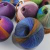 400 Grams of Colorful Gradient Rainbow Long-dyed Pure Wool Yarn Skeins, 2 Large Skeins, Hand-woven Crochet Yarn, 2Skeins/pack