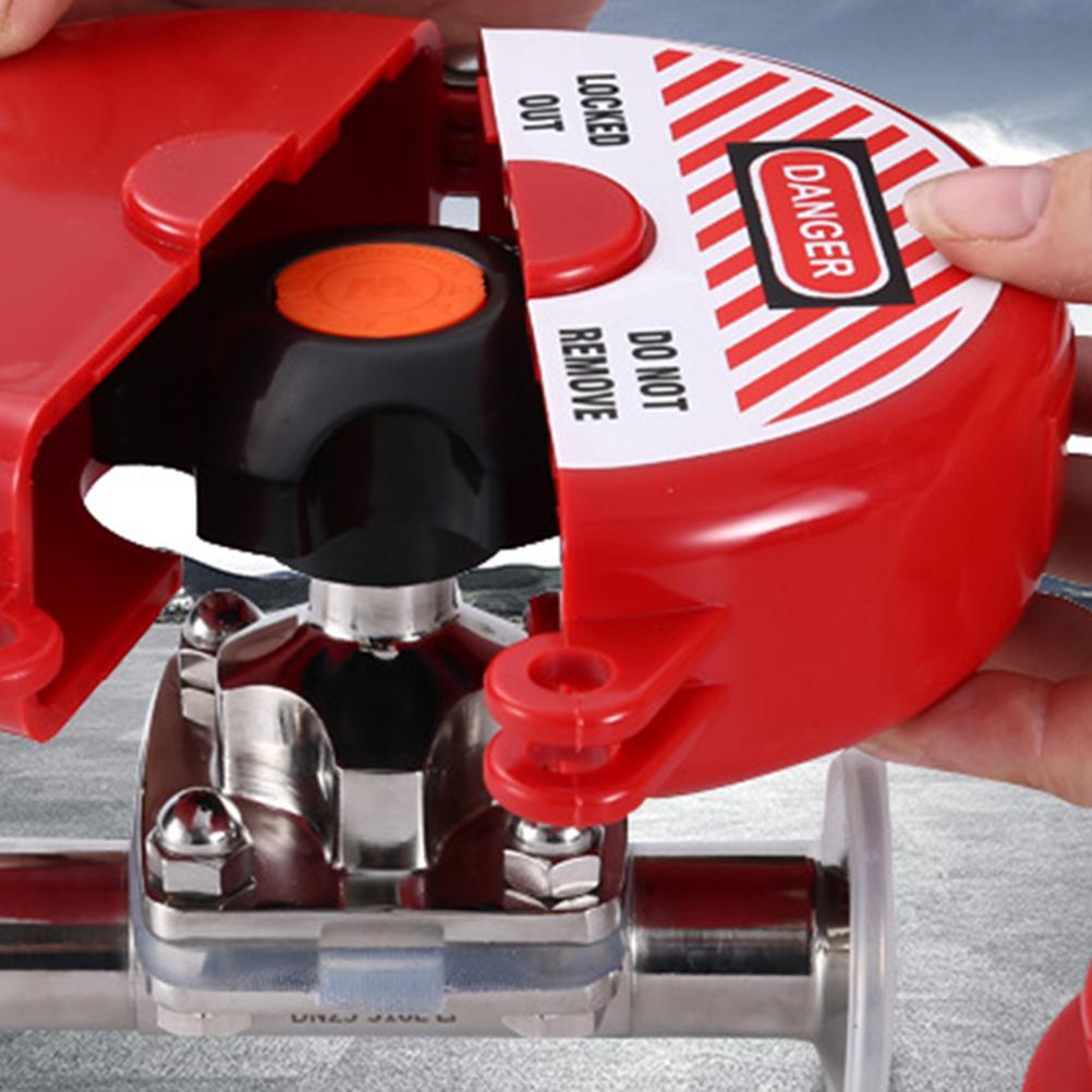 8pcs Red Padlocks Cylinder Tank Lockout Safety Valve Padlock ABS Outdoor Faucet Lock Gas Tank Lock Valve Lockout Device