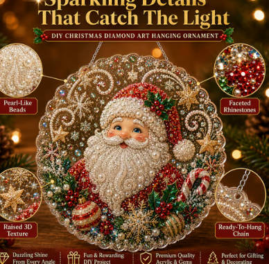 Christmas Hanging Decoration Set, 2D Flat Design, Inch Wall Decor
