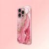 Roze Goud Marmer Metallic Verf Gehard Glas Harde Telefoonhoes Voor iPhone 17 15 16 11 12 13 14 Pro Max Plus 16E 17Air Cover