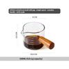 Glasmessbecher mit Holzgriff Premium-Qualität Espressotasse für Kaffeeliebhaber Hausbacken Kaffeebar-Nutzung