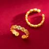 Women's Versatile High-End Open Wish Coin Gold Ring