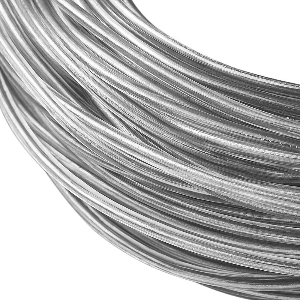 Rubber Covered Aluminum Wire, Bendable Metal Craft Wire, for Making Dolls Skeleton DIY Crafts, Platinum, 3mm